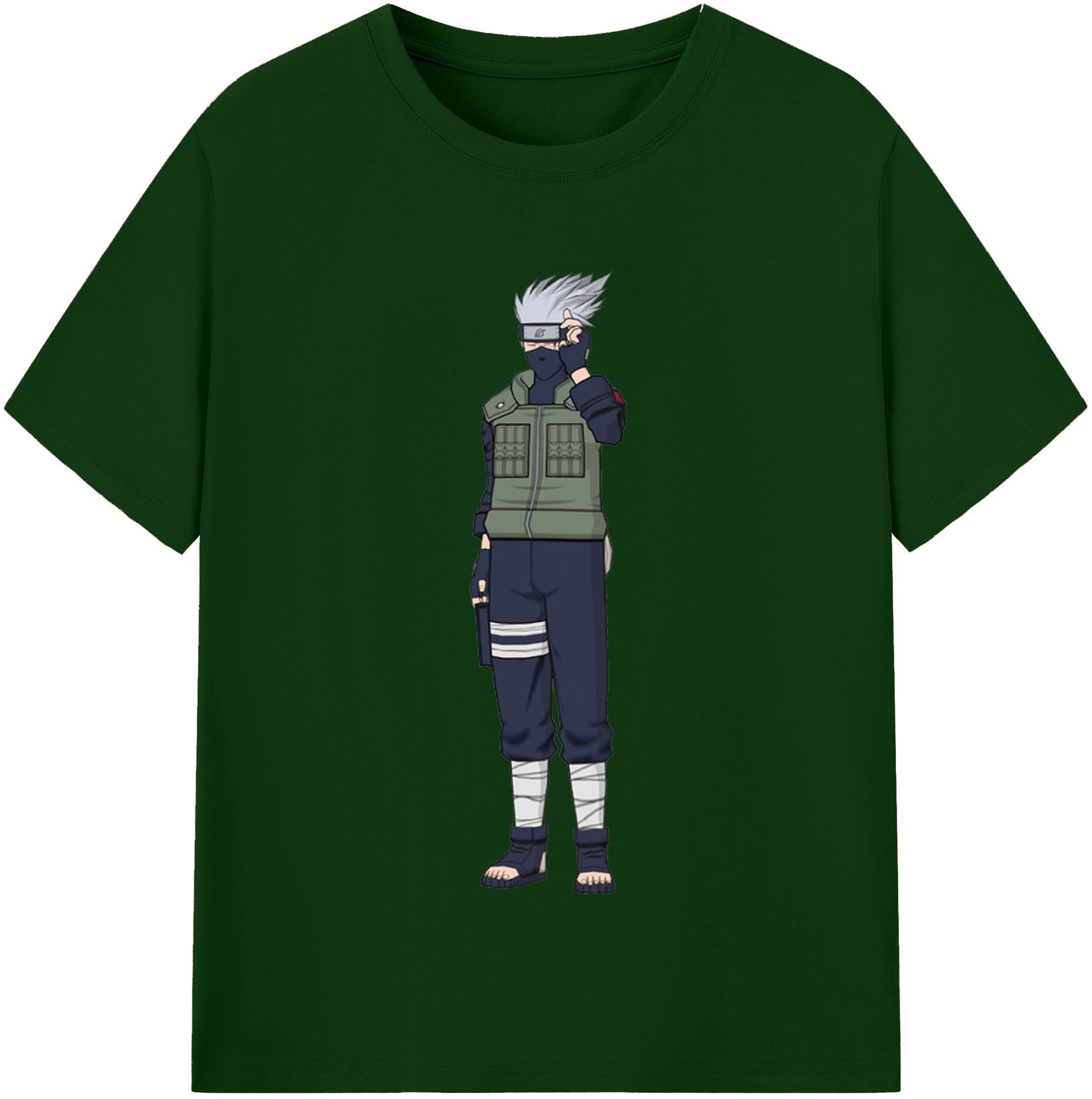 （画像用） NARUTO -ナルト- はたけ カカシ Hatake Kakashi 綿100％半袖Tシャツ（フロントプリント）